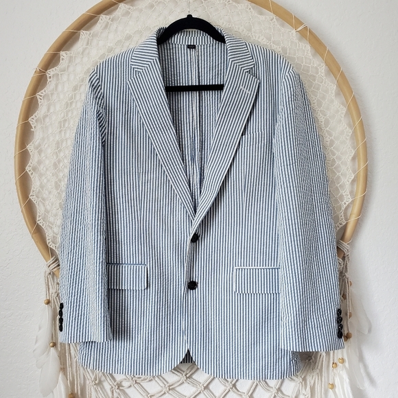 J Crew Ludlow Seersucker Blazer slim unstructured - Picture 11 of 12